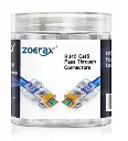 ZoeRax RJ45 Cat6 Pass Through Connector 100-Pack 